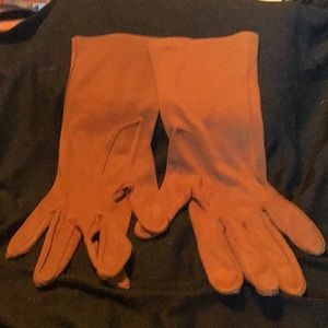 Vintage Brown, suede -feel, cotton gloves